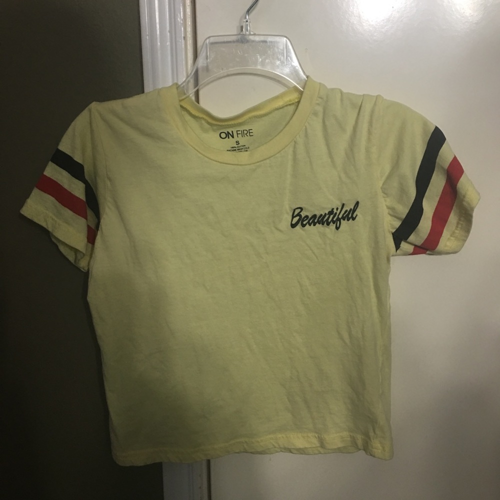Yellow crop top! Size small!
